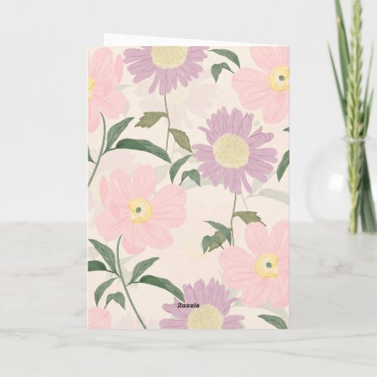 Waterverf Boho Floral Bedankkaart (Achterkant)