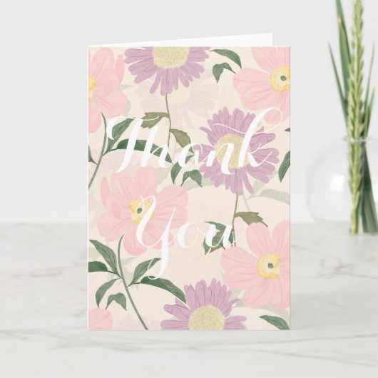 Waterverf Boho Floral Bedankkaart (Voorkant)