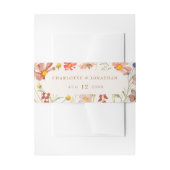 Waterverf Boho Floral bruiloft Uitnodigingen Wikkel (Voorkant Voorbeeld)