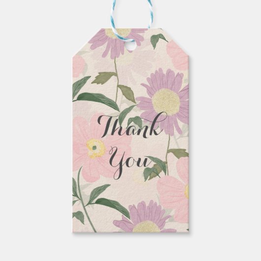 Waterverf Boho Floral Cadeaulabel (Voorkant)