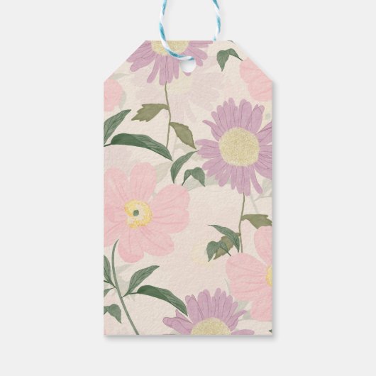 Waterverf Boho Floral Cadeaulabel (Achterkant)