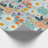 Waterverf Boho Floral Cadeaupapier (Hoek)