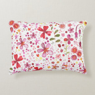 Waterverf Boho Floral Colorful Accent Kussen