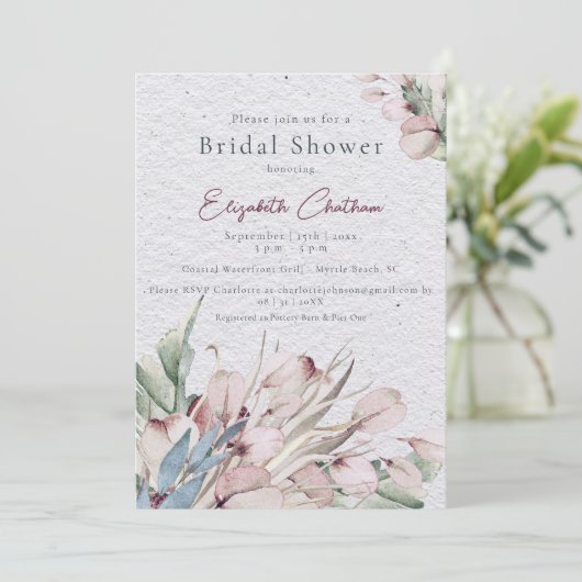 Waterverf Boho Floral en Botanisch Vrijgezellenfee Kaart (Staand voorkant)