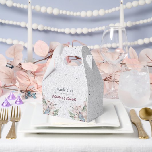 Waterverf Boho Floral en botanische bruiloft Bedankdoosjes (Huwelijk)