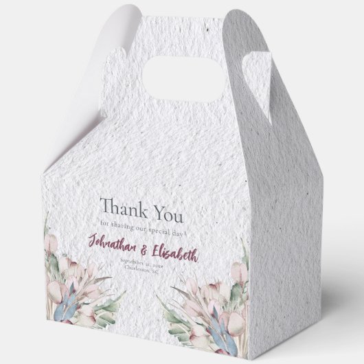 Waterverf Boho Floral en botanische bruiloft Bedankdoosjes (Achterkant)