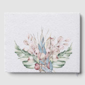 Waterverf Boho Floral en botanische bruiloft Gastenboek (Achterkant)