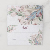 Waterverf Boho Floral en botanische bruiloft Plaatskaartje (Buitenkant ongevouwen)