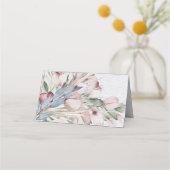 Waterverf Boho Floral en botanische bruiloft Plaatskaartje (Achterkant)