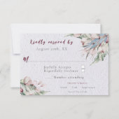 Waterverf Boho Floral en botanische bruiloft RSVP Kaartje (Voorkant)