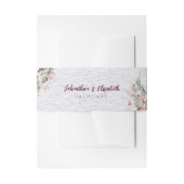 Waterverf Boho Floral en botanische bruiloft Uitnodigingen Wikkel (Voorkant Voorbeeld)