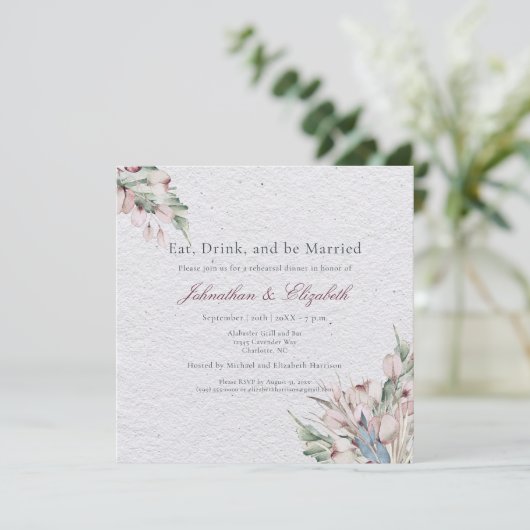 Waterverf Boho Floral en botanische repetitie Kaart (Staand voorkant)