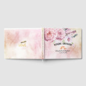 Waterverf Boho Floral Feathers Gastenboek (Volledig)