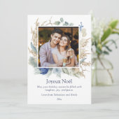 Waterverf Boho Floral Foto van Joyeux Noël (Staand voorkant)