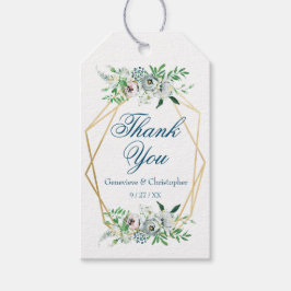 Waterverf Boho Floral Geometrische bruiloft Dank u Cadeaulabel