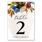 Waterverf Boho Floral gepersonaliseerd Ta Kaart (Achterkant)