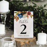 Waterverf Boho Floral gepersonaliseerd Ta Kaart<br><div class="desc">Deze prachtige florale nummerkaart is voorzien van waterverf bloemen en uw aangepaste tekst aan beide zijden van de kaart. Gebruik de sjabloon om uw gegevens in te vullen. De functie "Pas verder aan" kan worden gebruikt om het lettertype (grootte, stijl, kleur) te wijzigen, meer tekstreeksen toe te voegen of de...</div>