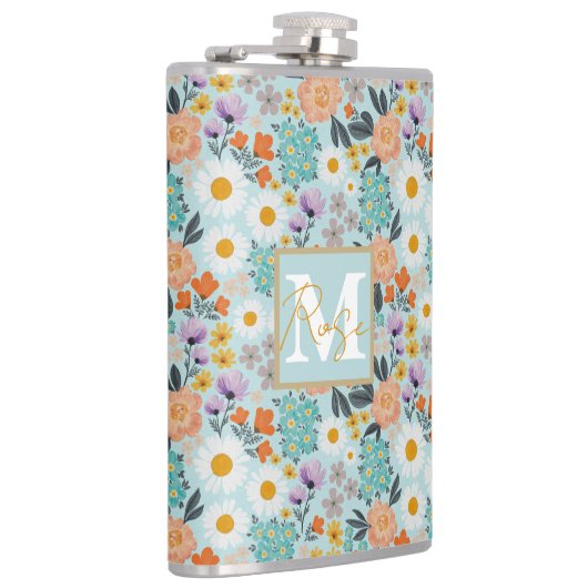 Waterverf Boho Floral Heupfles (Rechts)