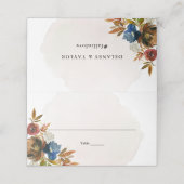 Waterverf Boho Floral, huwelijk Plaatskaartje (Buitenkant ongevouwen)
