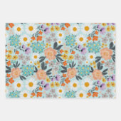 Waterverf Boho Floral Inpakpapier Vel (Voorkant)