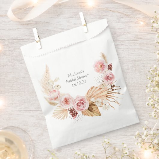 Waterverf Boho Floral Pampas Grass Vrijgezellenfee Bedankzakje (Geknipt)