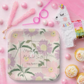 Waterverf Boho Floral Papieren Bordje (Feest)