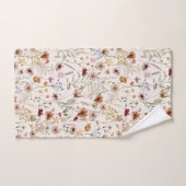 Waterverf Boho Floral Pattern Bad Handdoek (Handdoek)