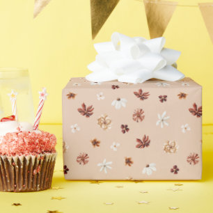 Waterverf Boho Floral Pattern Cadeaupapier