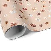 Waterverf Boho Floral Pattern Cadeaupapier (Rol Hoek)