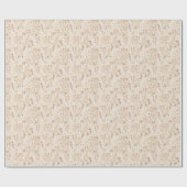 Waterverf Boho Floral Pattern Cadeaupapier (Vlak)