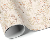 Waterverf Boho Floral Pattern Cadeaupapier (Rol Hoek)