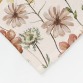 Waterverf Boho Floral Pattern Fleece Deken (Hoek)