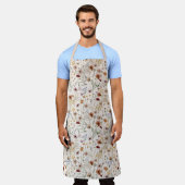 Waterverf Boho Floral Pattern Schort (Gedragen)