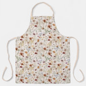 Waterverf Boho Floral Pattern Schort (Voorkant)