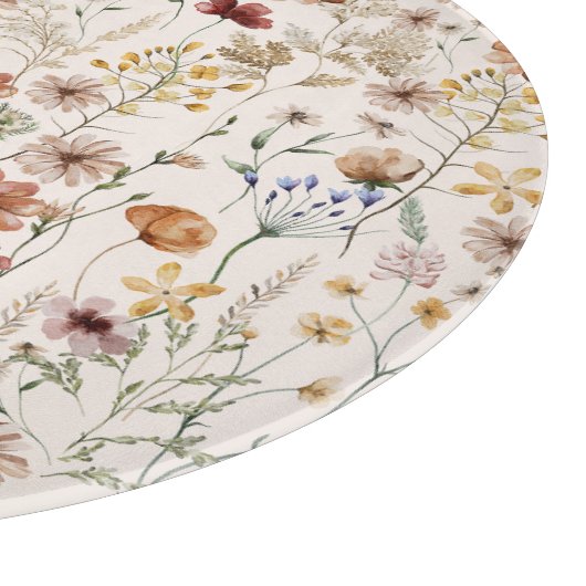 Waterverf Boho Floral Pattern Snijplank (Hoek)