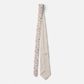 Waterverf Boho Floral Pattern Stropdas (Achterkant)