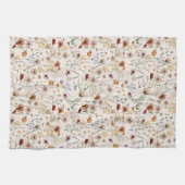 Waterverf Boho Floral Pattern Theedoek (Horizontaal)