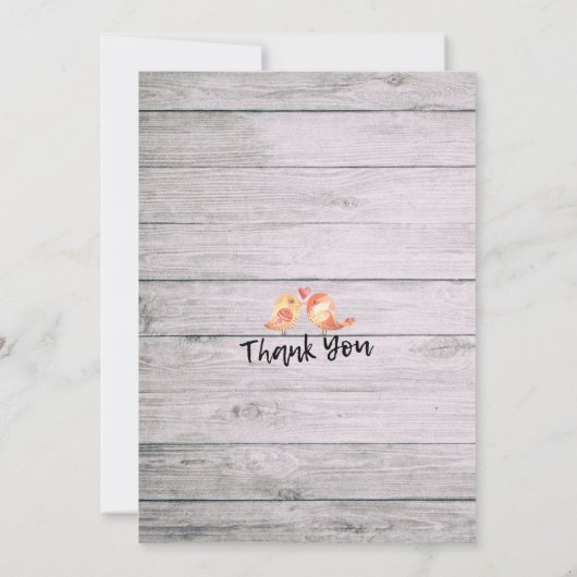 Waterverf Boho Floral Rustic Wood Kaart (Achterkant)