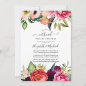 Waterverf Boho Floral Spring Wedding Update Kaart (Voorkant)