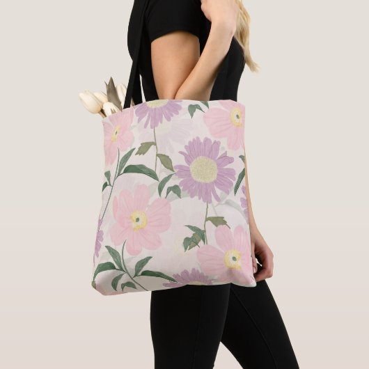 Waterverf Boho Floral Tote Bag (Dichtbij)