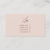 waterverf boho floral violine visitekaartje (Achterkant)