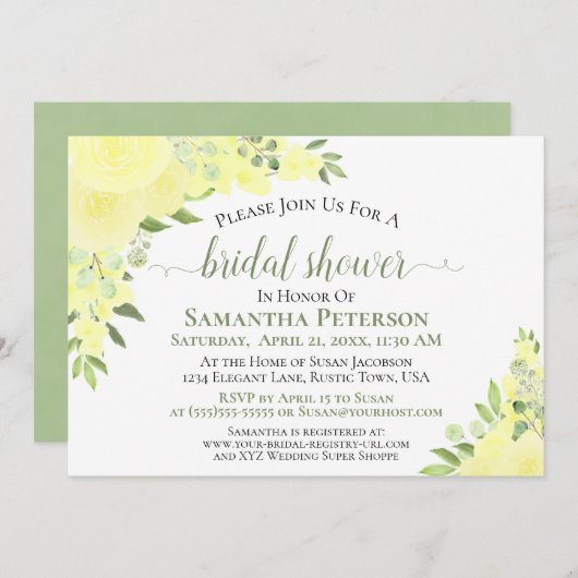 Waterverf Boho Floral Vrijgezellenfeest Kaart (Voorkant / Achterkant)