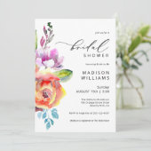 Waterverf Boho Floral Vrijgezellenfeest Kaart (Staand voorkant)