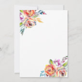 Waterverf Boho Floral Vrijgezellenfeest Kaart (Achterkant)