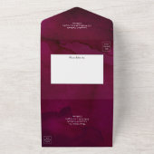 Waterverf Boho Floral Wedding All In One Uitnodiging (Buitenkant)