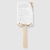 Waterverf Boho Floral Wedding Handwaaier (Achterkant)