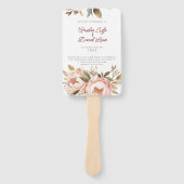 Waterverf Boho Floral Wedding Handwaaier (Voorkant)