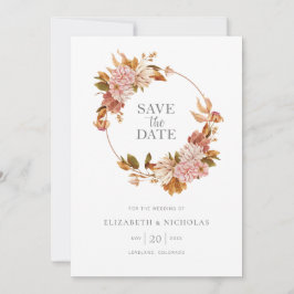 Waterverf Boho Floral Wedding Save The Date