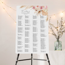 waterverf Boho Floral Wedding Seating Chart