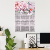 Waterverf Boho Floral Wood Poster (Thuiskantoor)